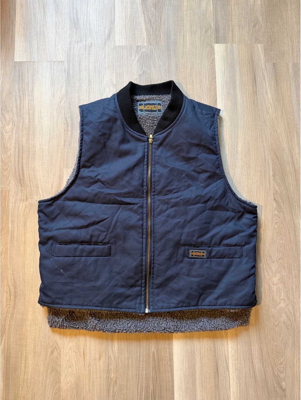 Vintage Carhartt Style Sherpa Lined Workwear Vest